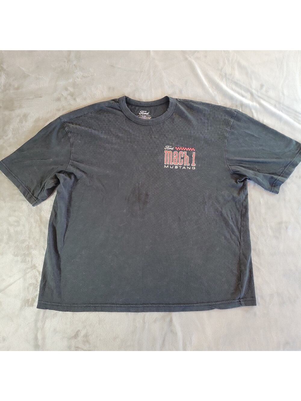 Men's Ford Mach 1 Mustang Tee Size L Graphic Grunge 90's Faded Gift For Him